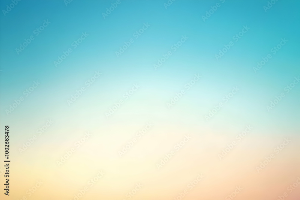Fototapeta premium Gradient soft beige to pastel blue abstract background