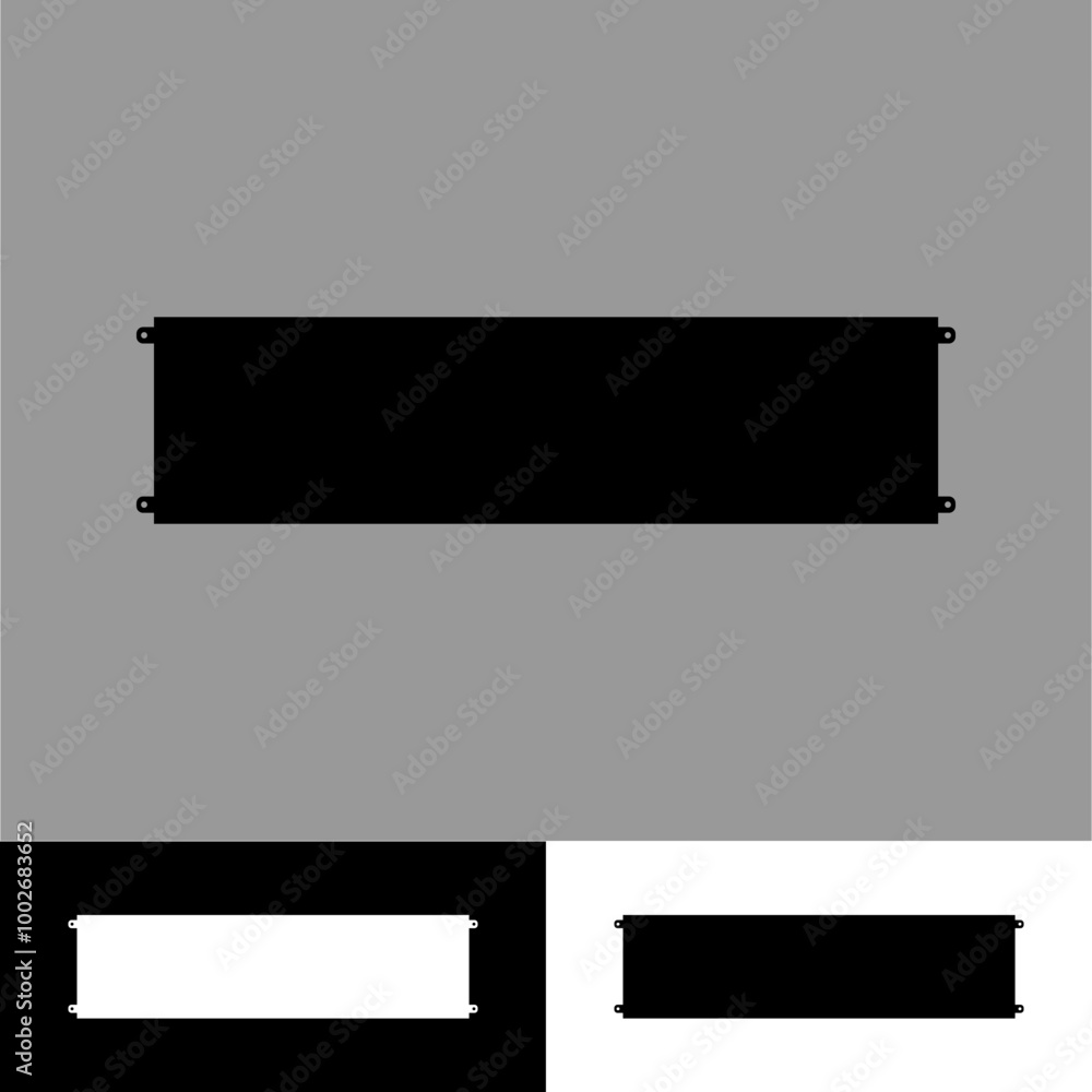 industrial themed title label with four bolts in stamp silhouette style illustration for match score indicator industrial themed title label with four bolts in stamp silhouette style illustration for match score indicator