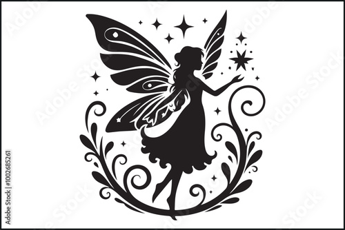 Fairy Silhouettes Magical Vector Poses