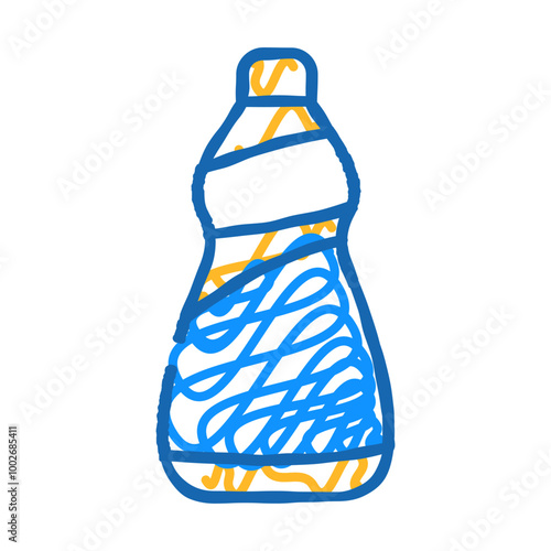 container for detergents from plastic material doodle icon sketch vector. container for detergents from plastic material sign. isolated symbol illustration