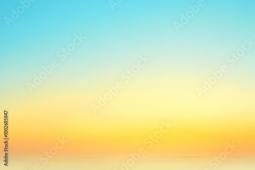 Gradient light blue to light gold abstract background