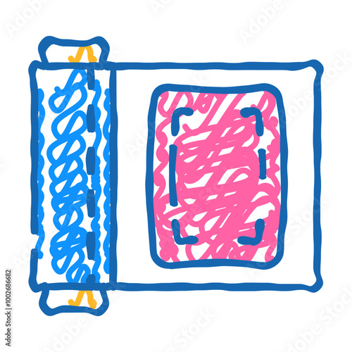 cling film plastic doodle icon sketch vector. cling film plastic sign. isolated symbol illustration