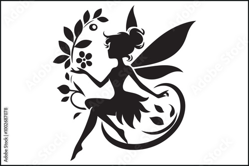 Fairy Silhouettes Magical Vector Poses