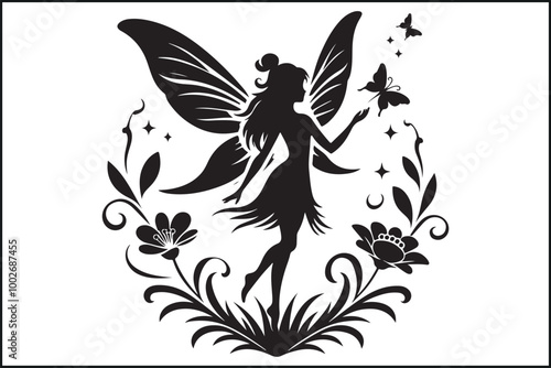 Fairy Silhouettes Magical Vector Poses