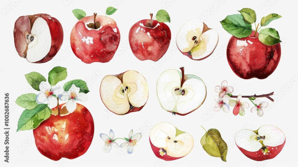Vector drawing painting illustration of apple fruit Vector drawing painting illustration of apple fruit