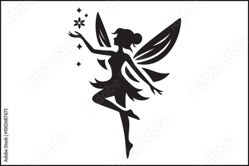 Fairy Silhouettes Magical Vector Poses