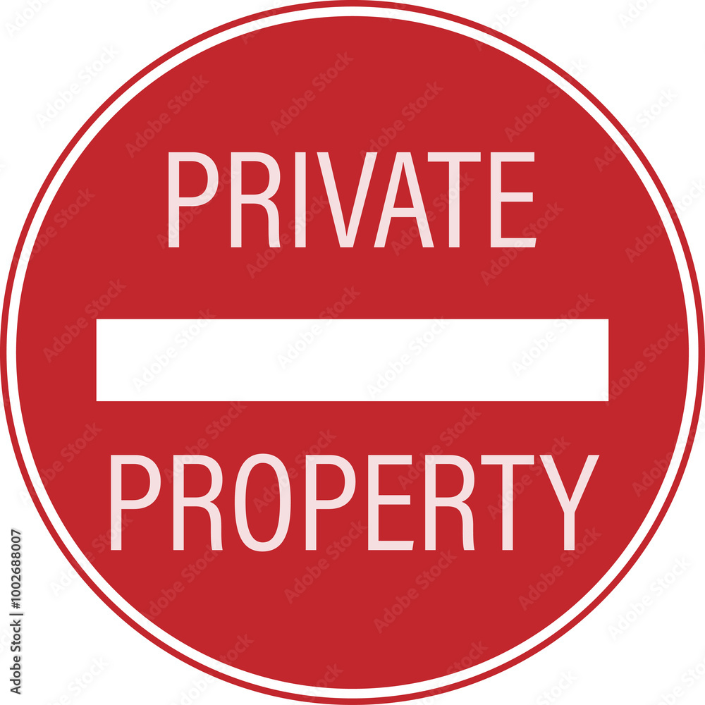 Isolated sign No Trespass, Do Not Enter, Private Property, Authorized Personnel Only Red Round Sign Isolated sign No Trespass, Do Not Enter, Private Property, Authorized Personnel Only Red Round Sign