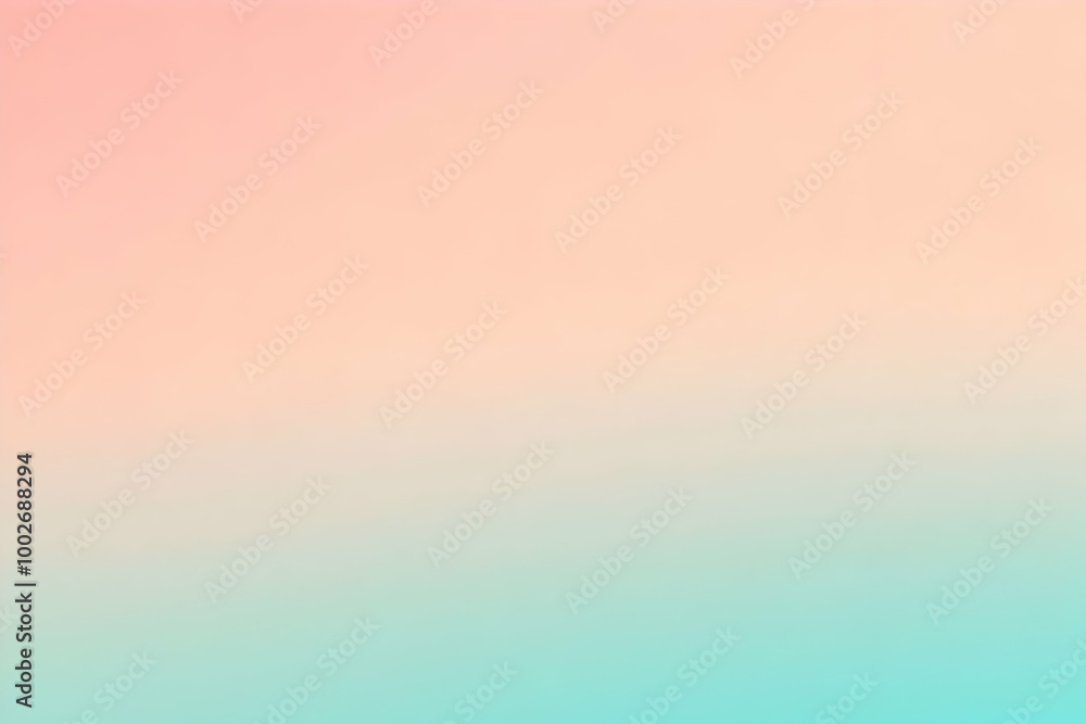 Obraz premium Gradient light teal to light peach abstract background