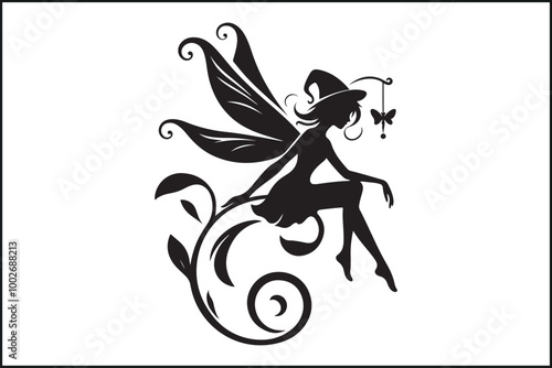Fairy Silhouettes Magical Vector Poses