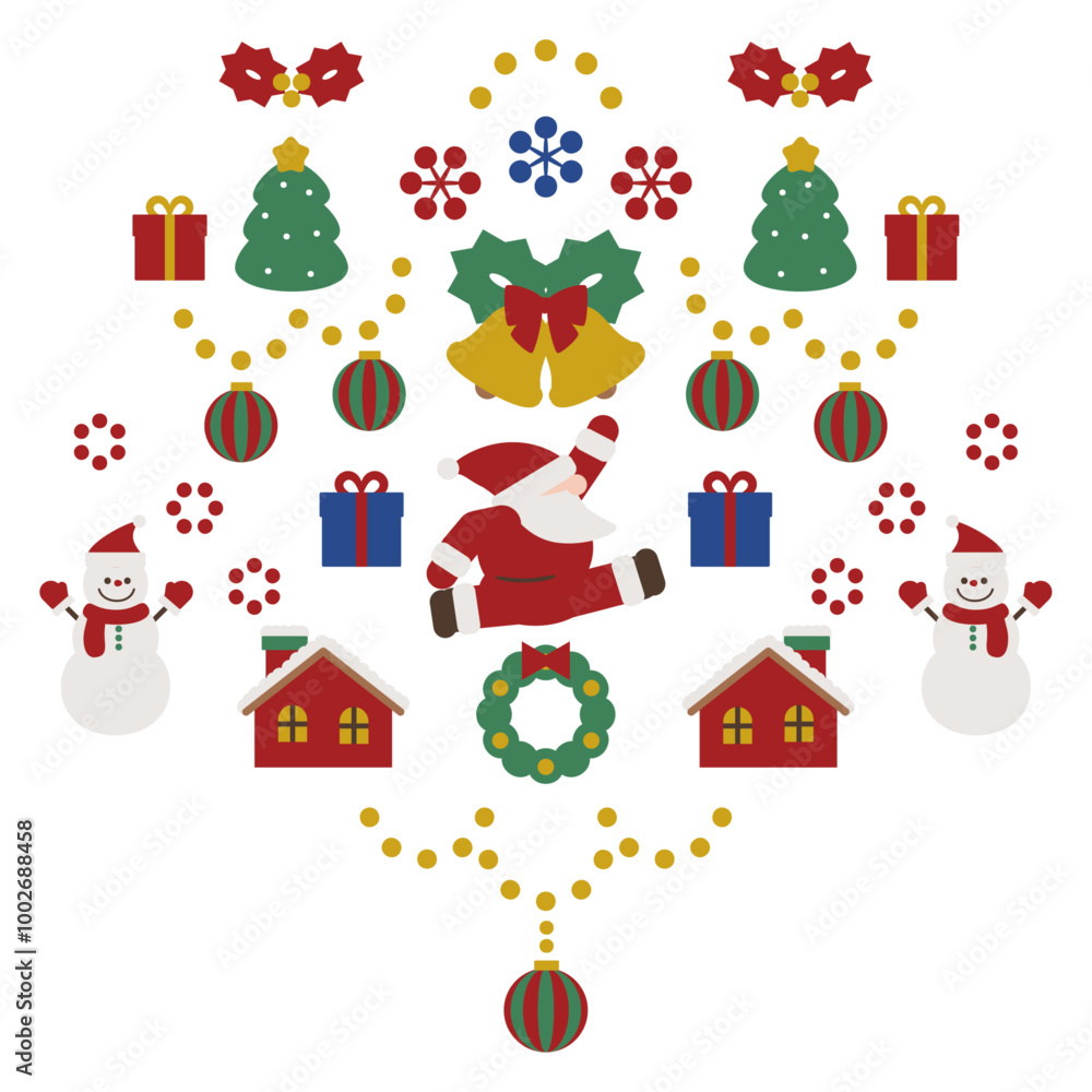 かわいいクリスマスのイラスト素材サンタ かわいいクリスマスのイラスト素材サンタ