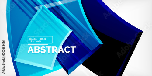 Round 3d shapes, plates background. Creative composition design template