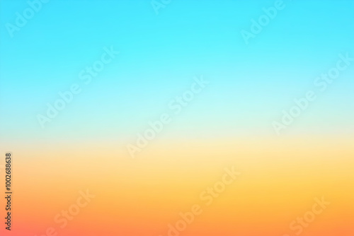 Gradient baby blue to pastel orange abstract background