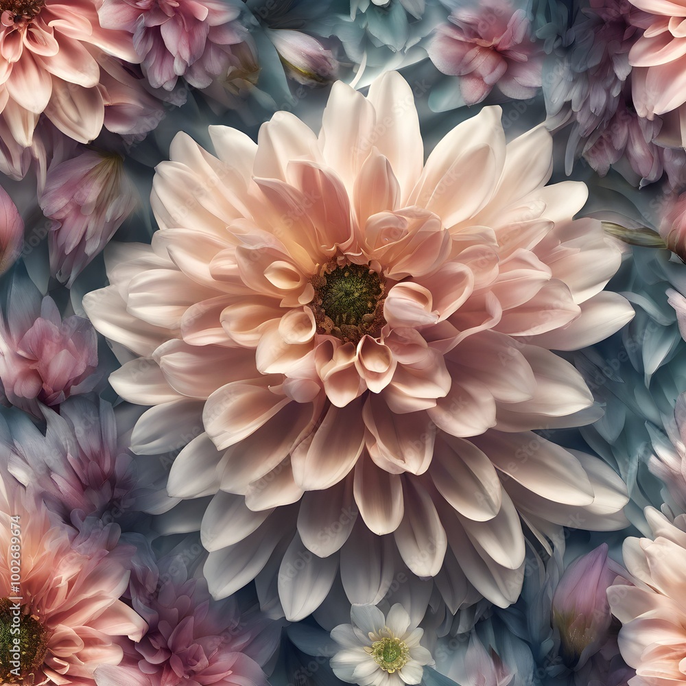 Obraz premium Vibrant Whispers: A Macro Exploration of Flower Artistry