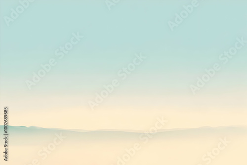 Gradient cream to light cyan abstract background