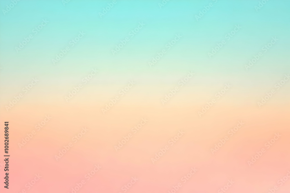 Naklejka premium Gradient light mint to light peach abstract background