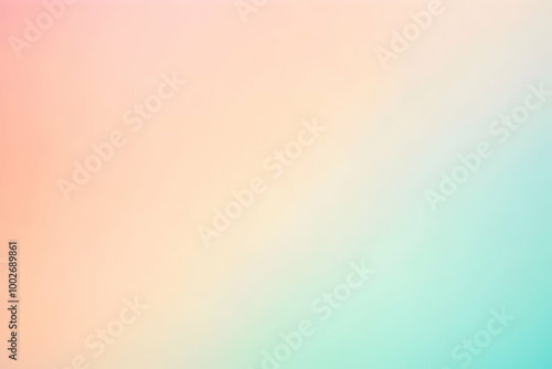 Gradient light seafoam to light peach abstract background