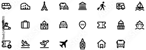 Set of Travel icons