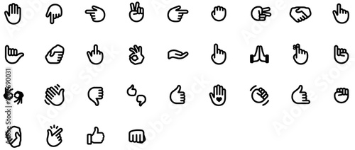 Set of Hands icons