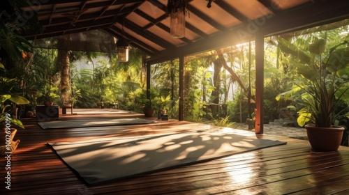 Yoga Deck in Tropical Jungle Setting