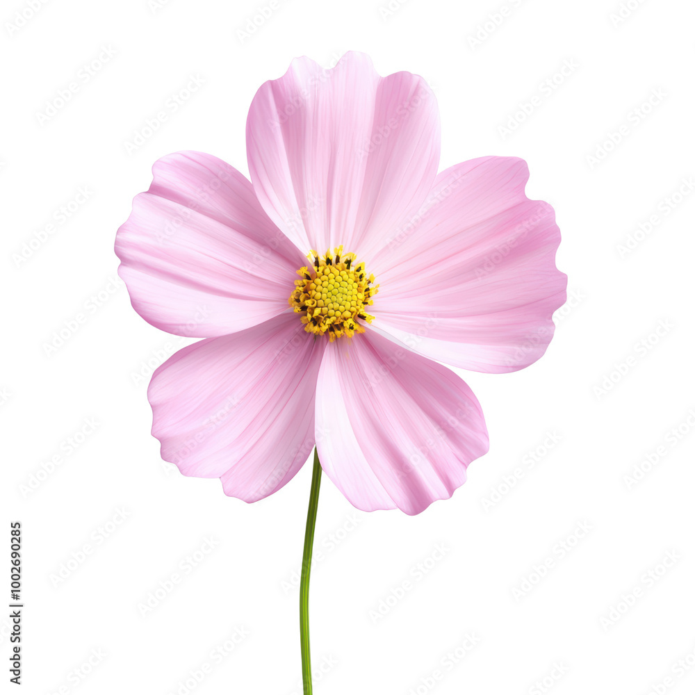 Elegant pink cosmos flower on a transparent background Elegant pink cosmos flower on a transparent background