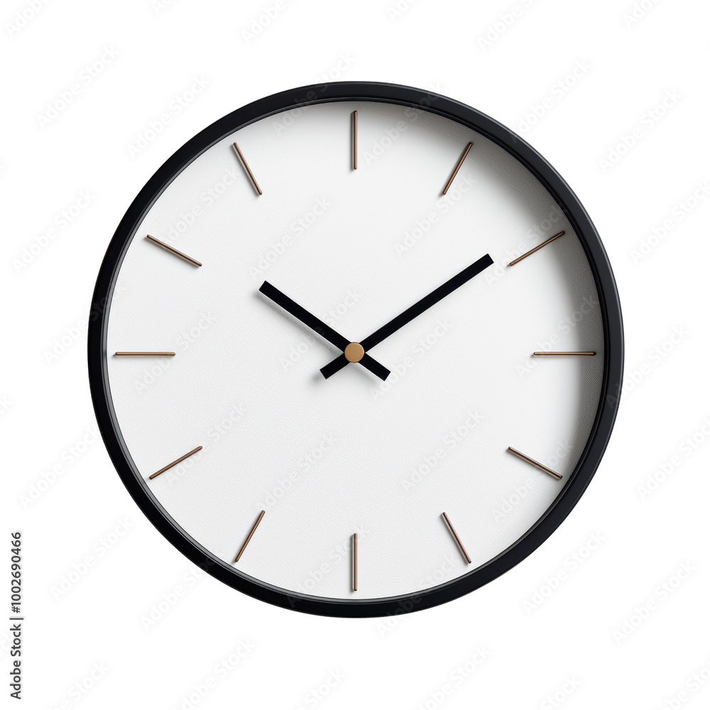 Minimalist wall clock design with black and white contrast Minimalist wall clock design with black and white contrast