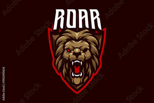 Roaring Lion Vector Logo Mascot Logo Design