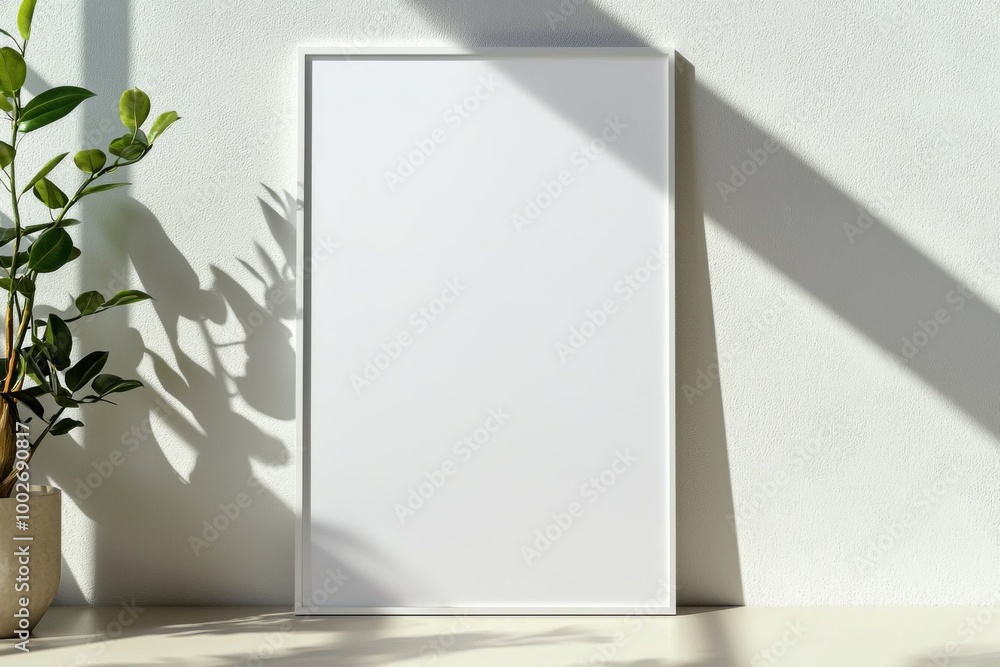 A3 Poster Mockup on White Background created with Generative AI A3 Poster Mockup on White Background created with Generative AI