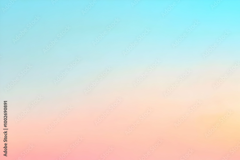 Obraz premium Gradient light peach to light cyan abstract background
