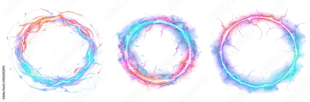 Thunder lightning frame png transparent, abstract scifi thunderstorm art frame clipart