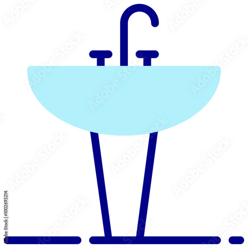 bathroom vanities mixed outline vector icon