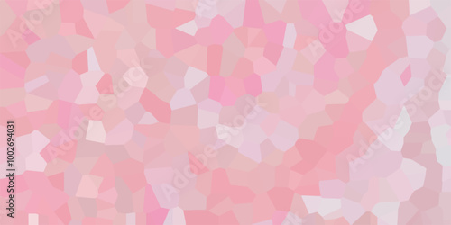 Abstract Low Polygon pink and white Gradient Generative Crystal texture background Geometric colored background for interior solutions or covers. Mosaic or polygon elements for Cement kitchen decor.	