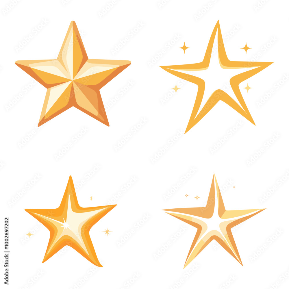 Flat Vector Single Christmas Star with Curved Points in Minimalist Design Flat Vector Single Christmas Star with Curved Points in Minimalist Design