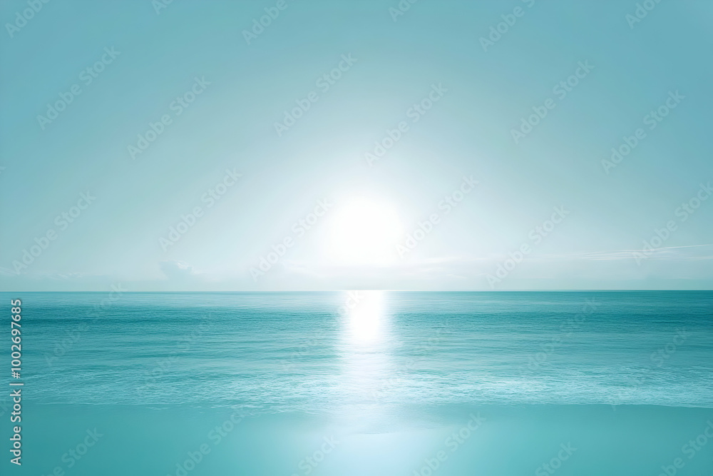 Obraz premium Gradient light sky blue to light teal abstract background