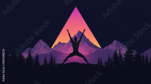 Shiva performing Trikonasana triangle pose, symbolizing the balance between earth, sky, and self, Shiva, yoga, balance