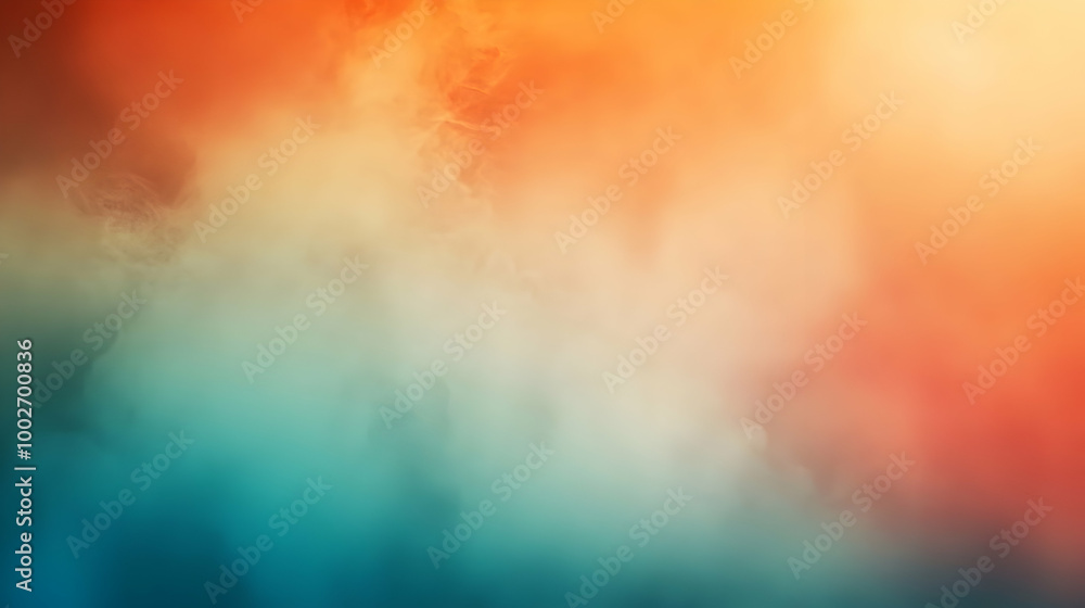 Fototapeta premium Blurred gradient smoke to amber abstract background