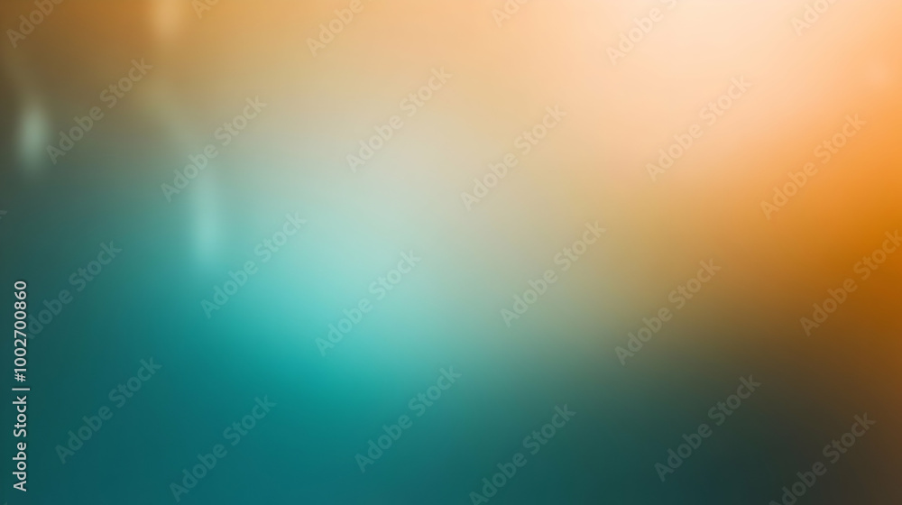 Obraz premium Blurred gradient bronze to teal abstract background