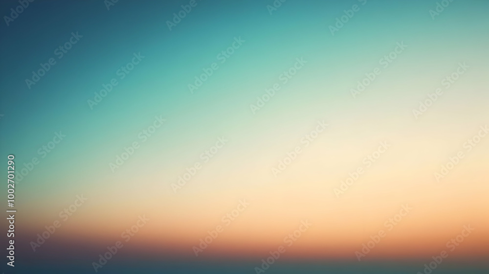 Naklejka premium Blurred gradient bronze to sky blue abstract background