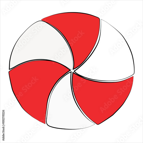 Lollipop candy flat design cartoon sweet dessert vector illustration