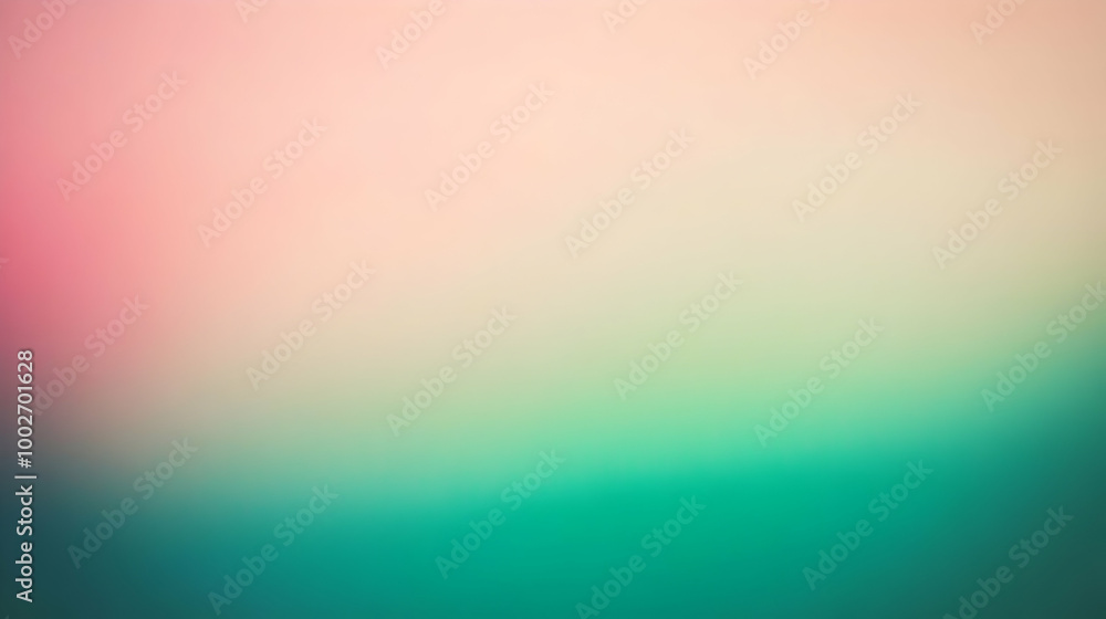 Obraz premium Blurred gradient emerald green to pink abstract background