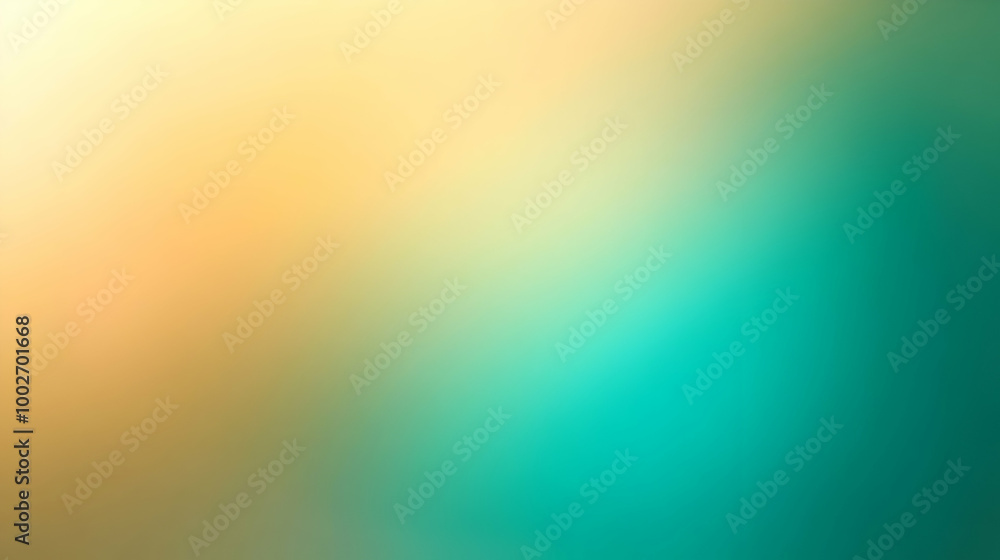 Obraz premium Blurred gradient teal to gold abstract background