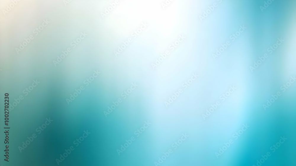 Fototapeta premium Blurred gradient turquoise to silver abstract background