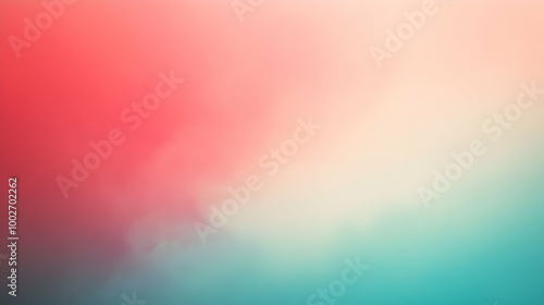 Blurred gradient red to teal abstract backgroundg