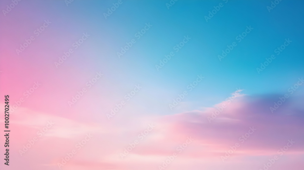 Obraz premium Blurred gradient sky blue to fuchsia abstract background