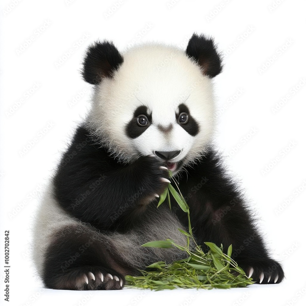 Obraz premium Portrait of a playful baby panda