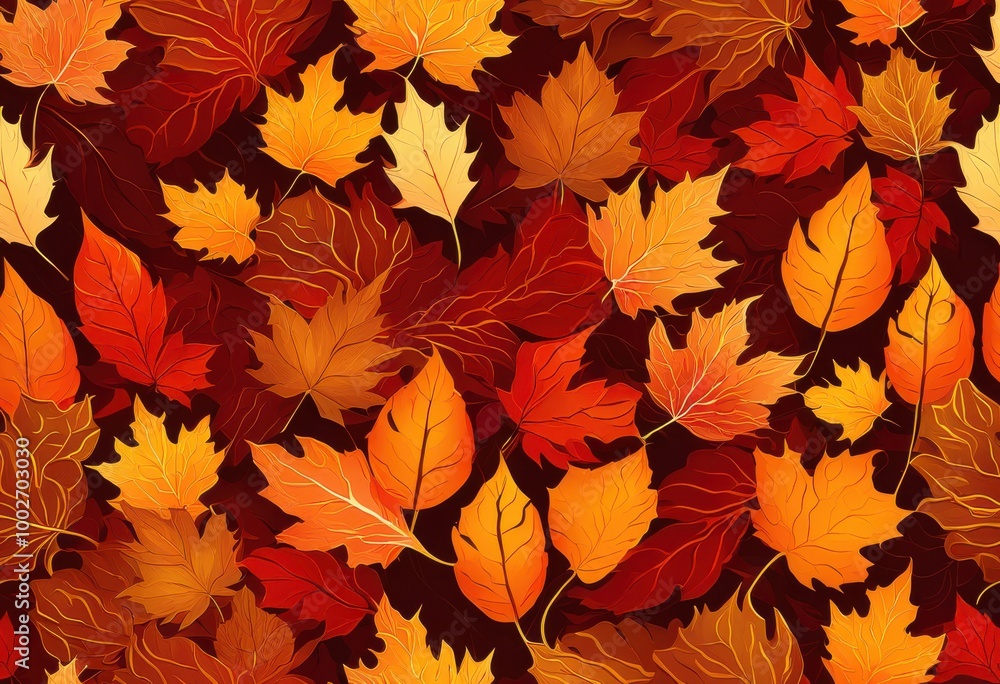 vibrant autumn leaves texture perfect seamless capturing dynamic colors patterns fall foliage, nature, design, seasonal, orange, yellow, red, green, organic vibrant autumn leaves texture perfect seamless capturing dynamic colors patterns fall foliage, nature, design, seasonal, orange, yellow, red, green, organic