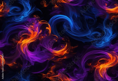 captivating dynamic smoke swirls movement vivid motion art deep dark background, abstract, pattern, design, black, texture, visual, color, contrast, flow