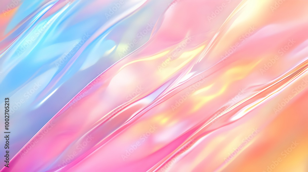 Holographic coral to sapphire background with rainbow iridescent lines blurred Holographic coral to sapphire background with rainbow iridescent lines blurred