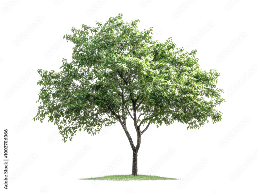green tree isolated white background green tree isolated white background