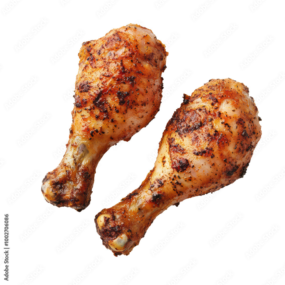 Juicy grilled chicken drumsticks with seasoning Juicy grilled chicken drumsticks with seasoning