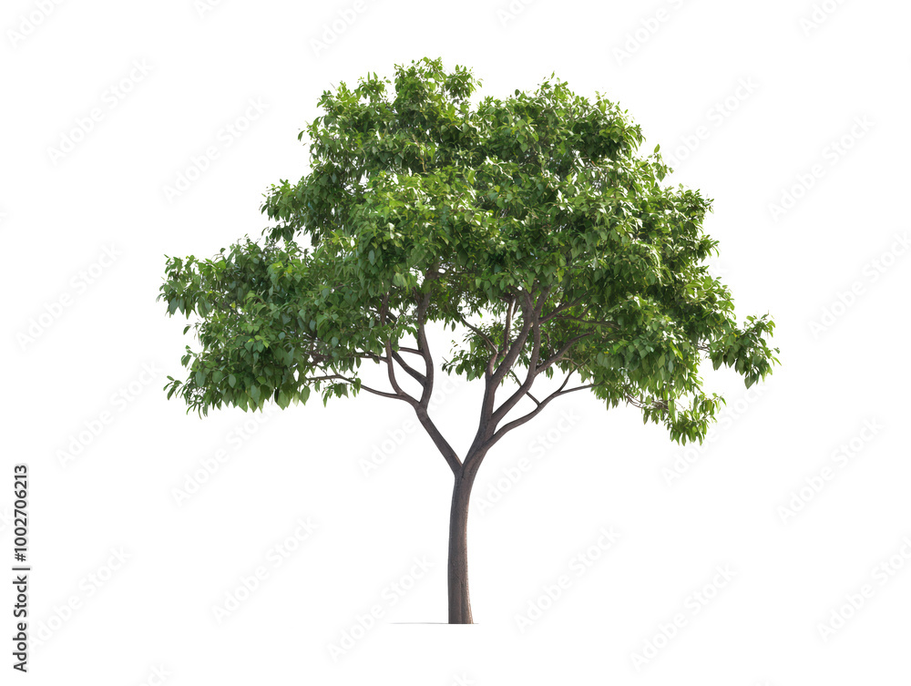 green tree isolated white background green tree isolated white background